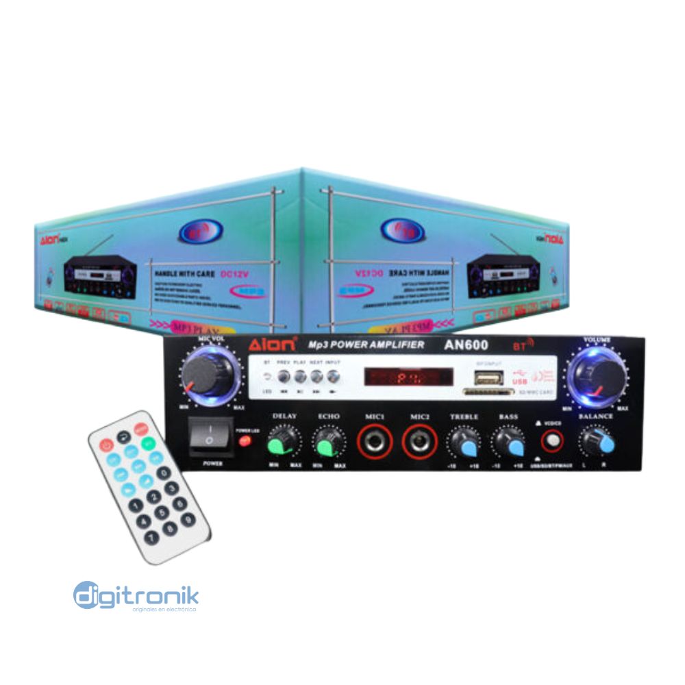 AION AMPLIFICADOR 220V/12V USB,MP3 AN 600