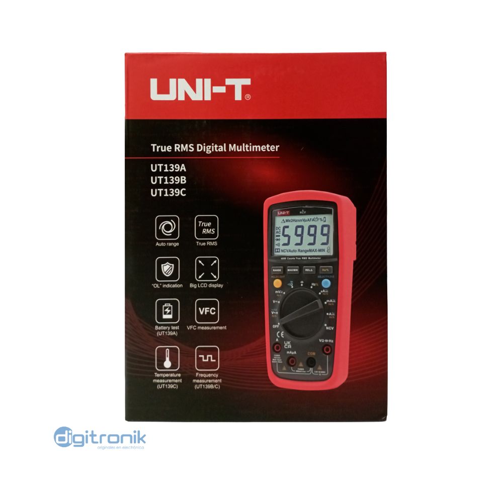 MULTITESTER DIGITAL TRUE RMS UNI-T UT-139A