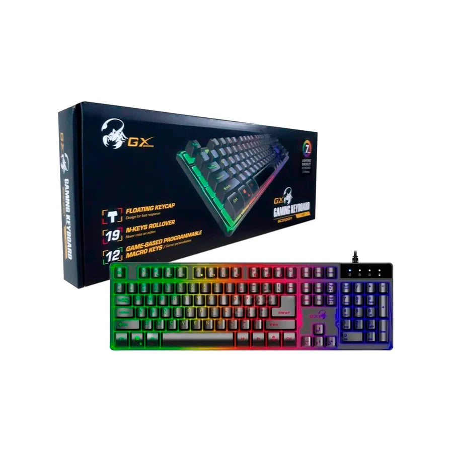 Teclado Genius GX Scorpion K8 Gaming RGB LED USB Black