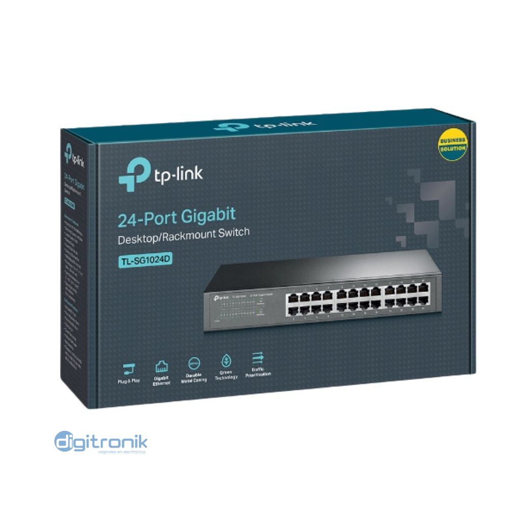 TP-LINK SWITCH GIGABIT DE 24 PUERTOS DESKTOP METALICO TL-SG1024D