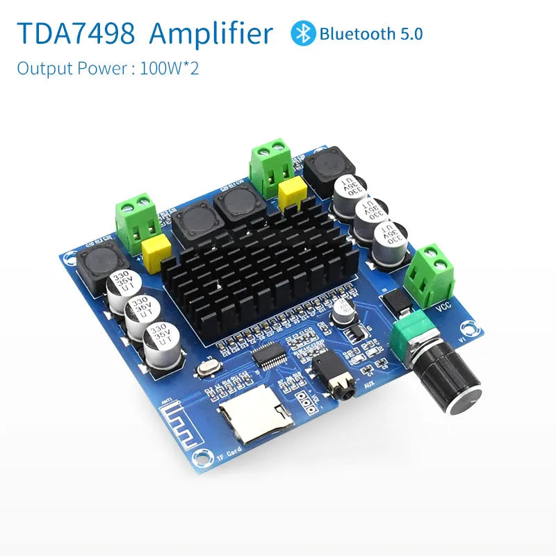 MODULO AMPLIFICADOR 2X100W CON BT, 12-30VDC KZY-1498