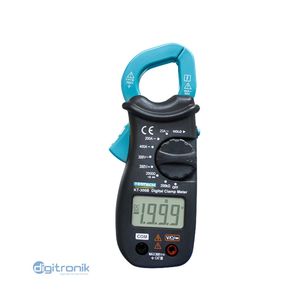 MINI PINZA AMP TESTECH AC/DC 300V CORRIENTE AC KT-306B