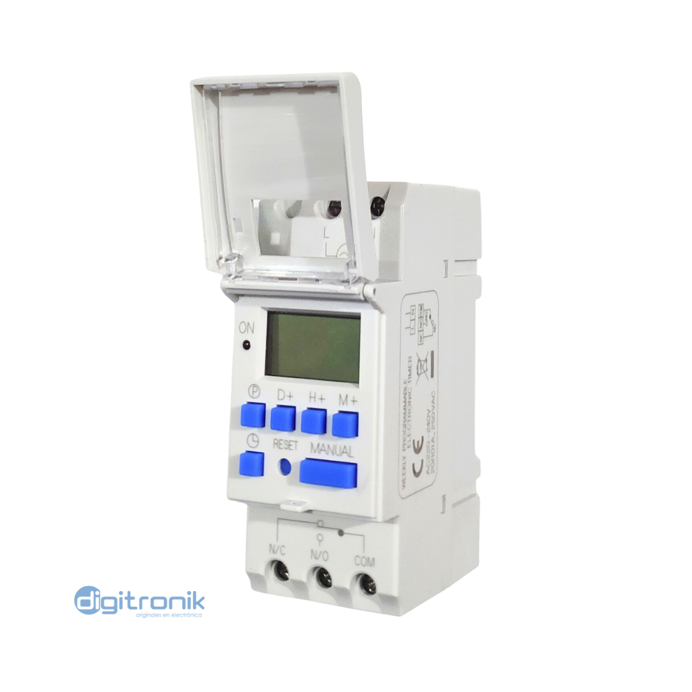 INTERRUPTOR HORARIO DIGITAL OPALUX 230VAC 24H/7D OP-15ATC