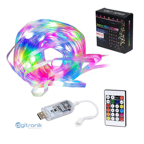 LUZ LED USB DECORATIVA 50 LED RGB 10MT C/CONTROL OP-20ST-RGB