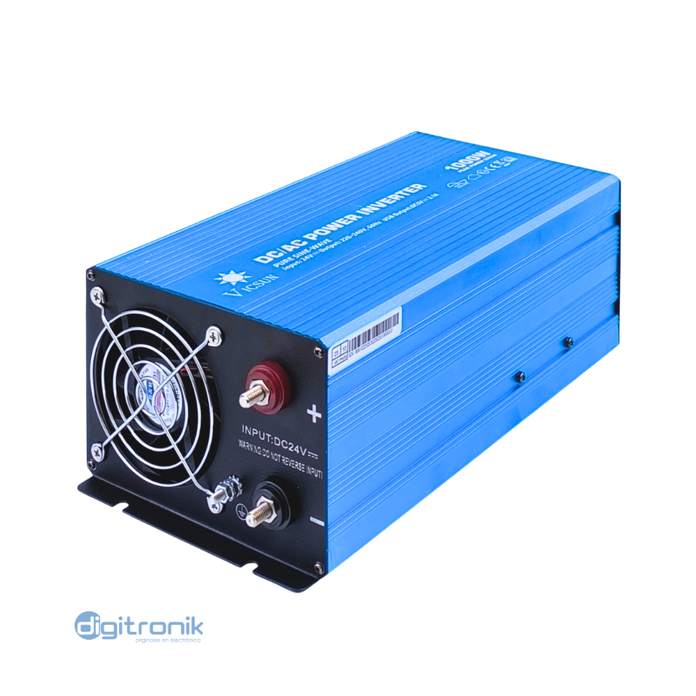 INVERSOR DE VOLTAJE ONDA PURA 1000W 24VDC - 220VDC TS1000-24V VICSUN