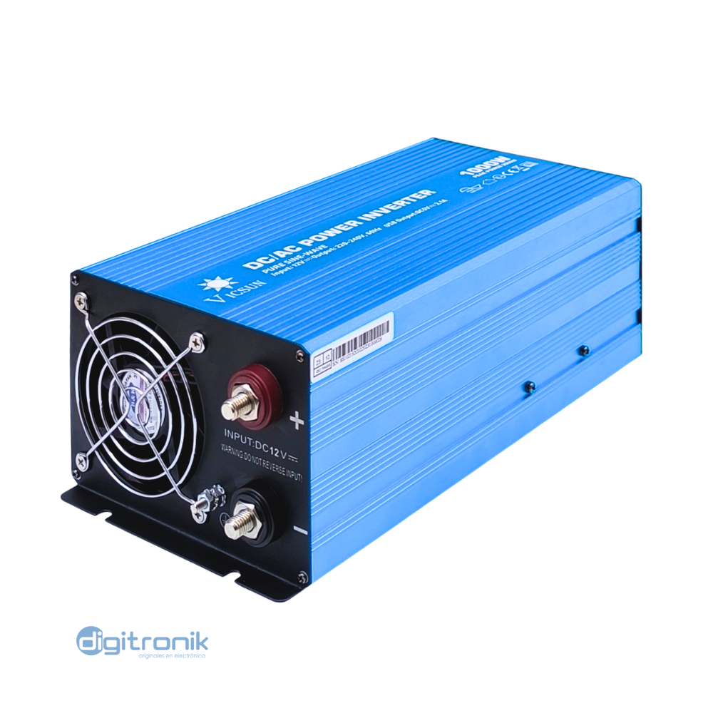 INVERSOR DE VOLTAJE ONDA PURA 1000W 12VDC - 220VAC TS1000-12V VICSUN