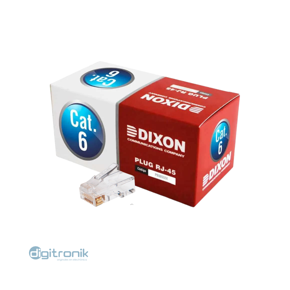 CONECTOR PLUG RJ45 CAT6 DIXON PB88502X-CN X 100UND