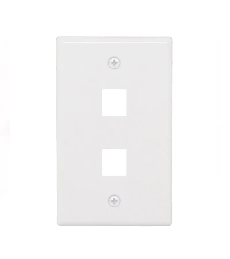 DIXON PLACA DE PARED DE 2 PUERTOS BLANCO JE3002WH-