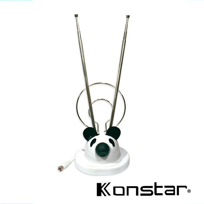 ANTENA CONEJO KONSTAR C/BASE PANDA UHF/VHF/FM KT-425