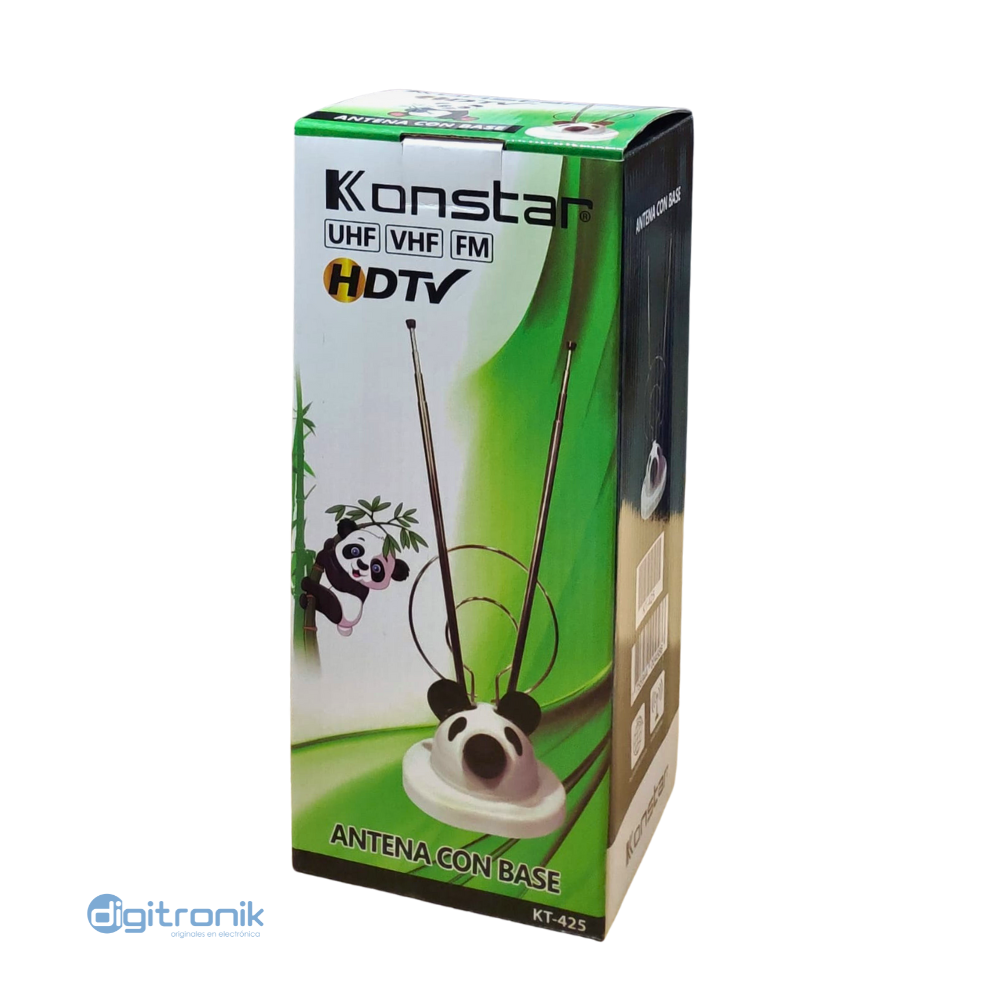 ANTENA CONEJO KONSTAR C/BASE PANDA UHF/VHF/FM KT-425