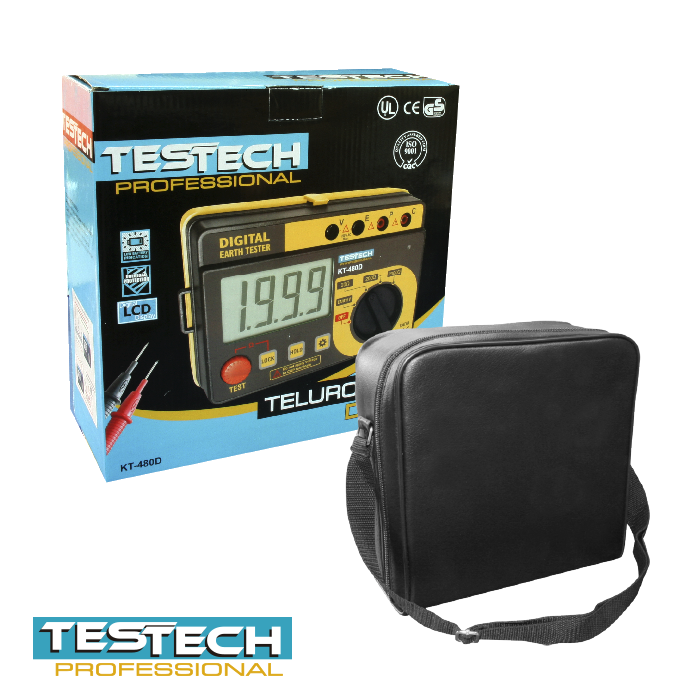 TELUROMETRO DIGITAL 2000 OHM TESTECH KT-480D