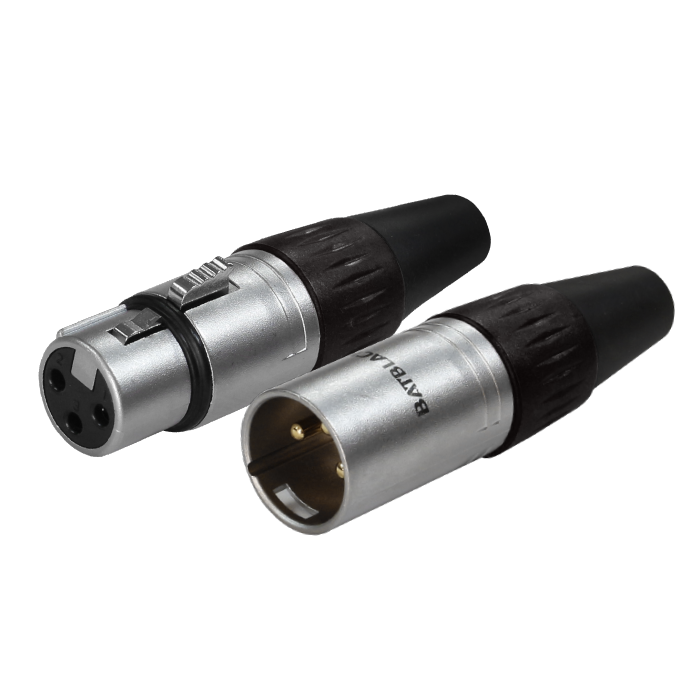 CONECTOR CANON XLR MACHO 3 PINES BATBLACK NEGRO LA1056MF-NG
