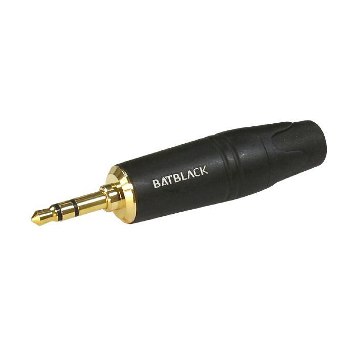 PLUG METAL STEREO 3.5MM LOSEN NEGRO PERLADO PUNTA GOLD LC00161BG Batblack