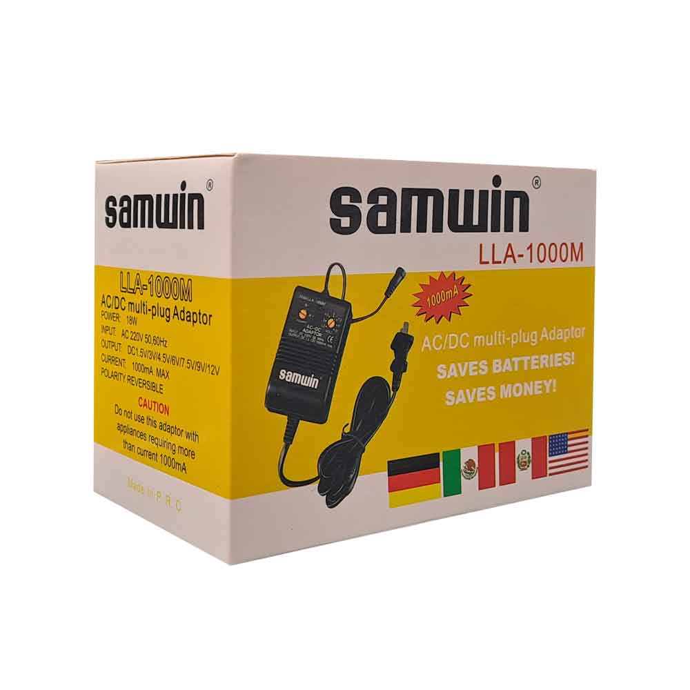 ADAPTADOR 1000MA SAMWIN 1,5-12V/220V LLA-1000M
