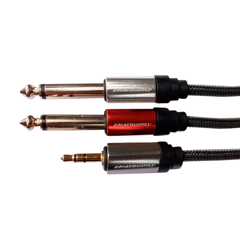 CABLE 2 PLUG MONO 6.3MM A PLUG DE 3.5MM STEREO 2M L&N ACOUSTICS LN-8266-2M
