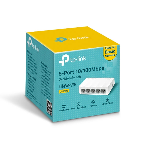 TP-LINK SWITCH DE MESA 5 PTOS 10/100MBPS LITEWAVE LS1005