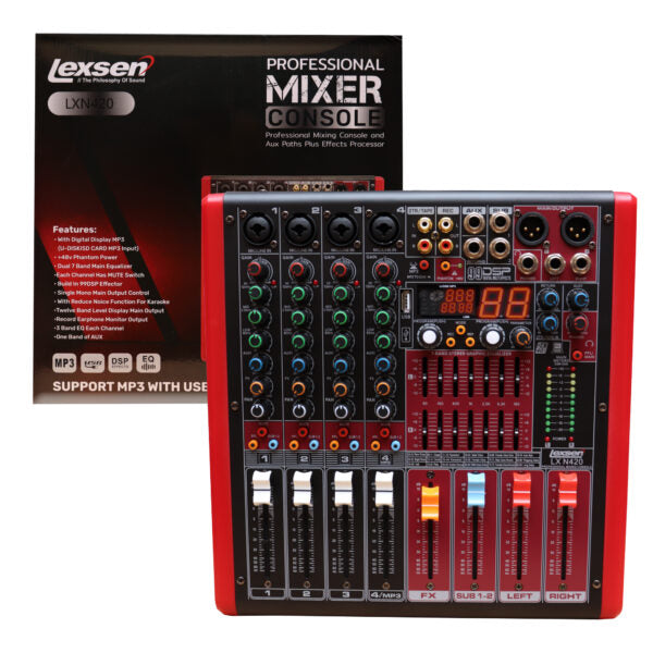 CONSOLA DE 4 CANALES LEXSEN LXN420