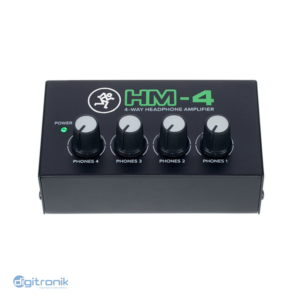 AMPLIFICADOR DE 4 VIAS PARA AUDIFONOS MACKIE HM-4