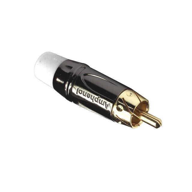 PLUG RCA NEGRO CROMADO / CONTACTOS ENCHAPADO EN ORO ACPL-CWH AMPHENOL