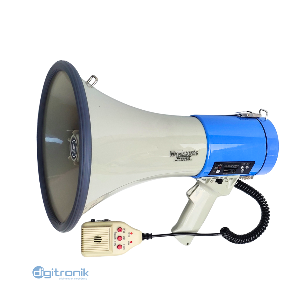 MEGAFONO DE 50W C/USB BLUETOOTH MACKENZIE MK-50USB/SD