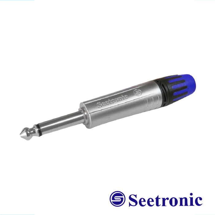 PLUG MONO 6.3MM SEETRONIC METAL/PLASTICO MP2X-AZ