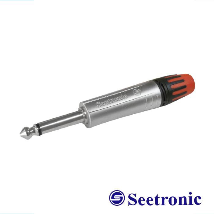 PLUG MONO 6.3MM DE ALUMINIO MONO SEETRONIC METAL/PLASTICO MP2X-R