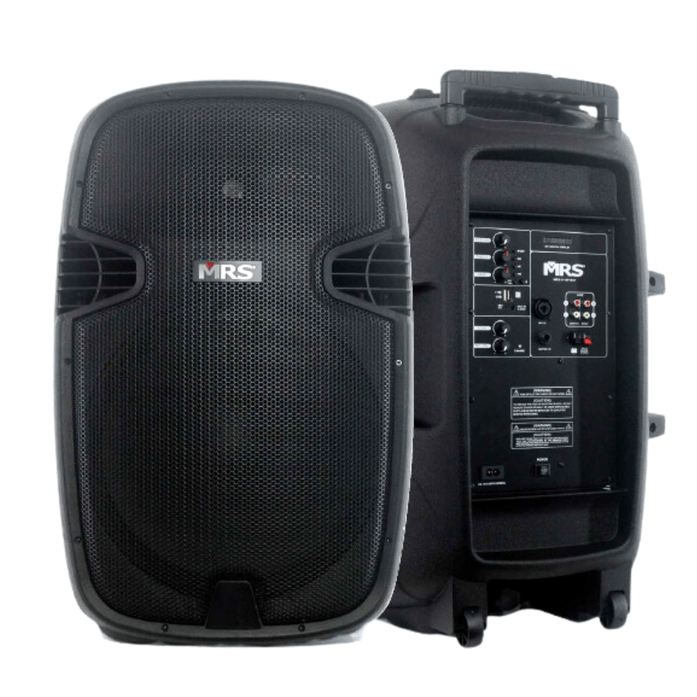CAJA ACUSTICA 15" 1600W CON BATERIA MIC INALAMBRICO MRS-3115P-BAT