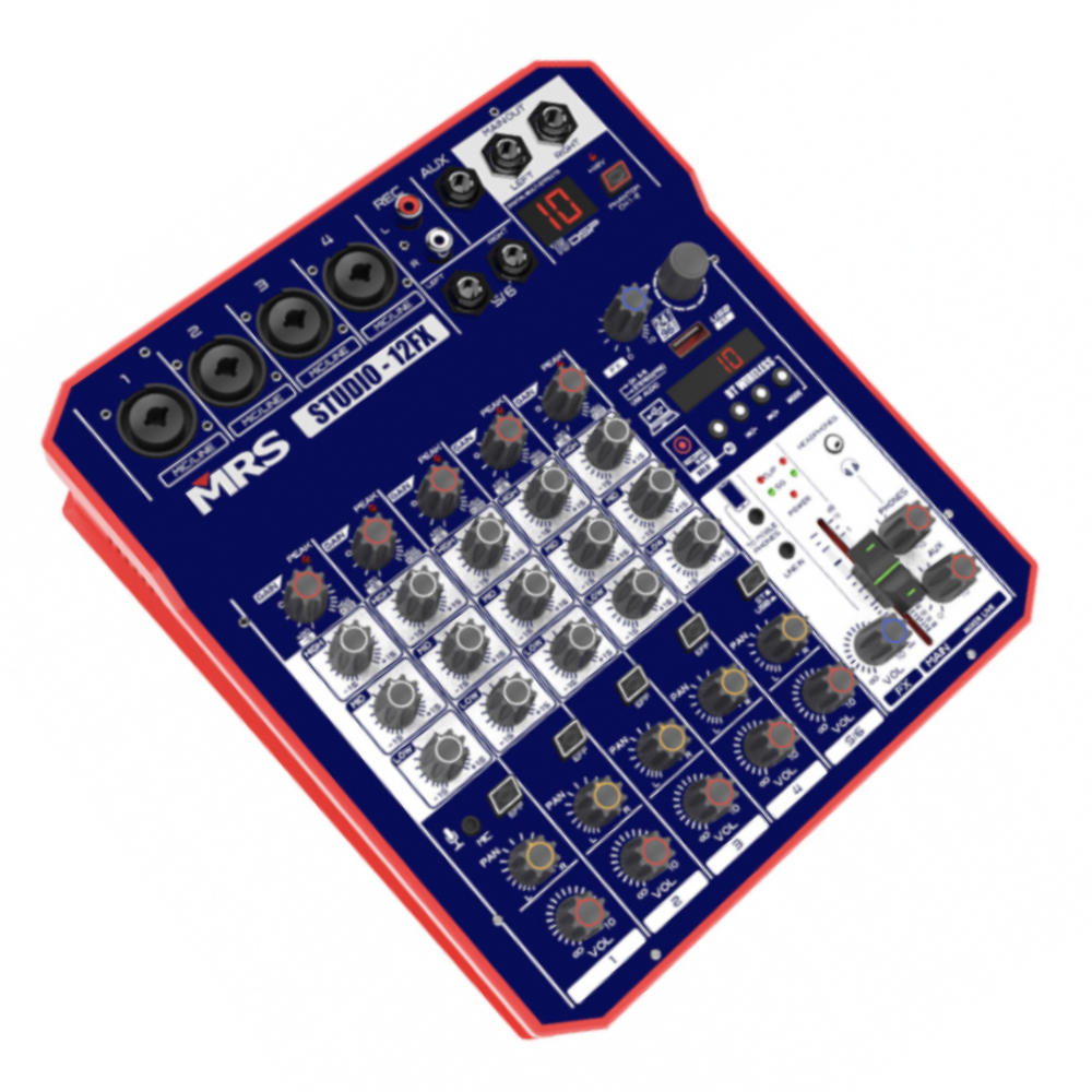 MEZCLADORA CON INTERFAZ MRS 4CH MONO 1CH ST/USB MRS-STUDIO 12FX