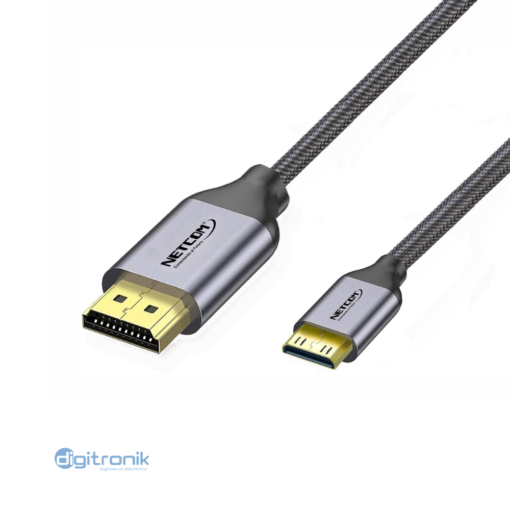CABLE MINI HDMI A HDMI DE 10 MTS UHD 4K 60Hz V2.0 PE-HD0844 NETCOM