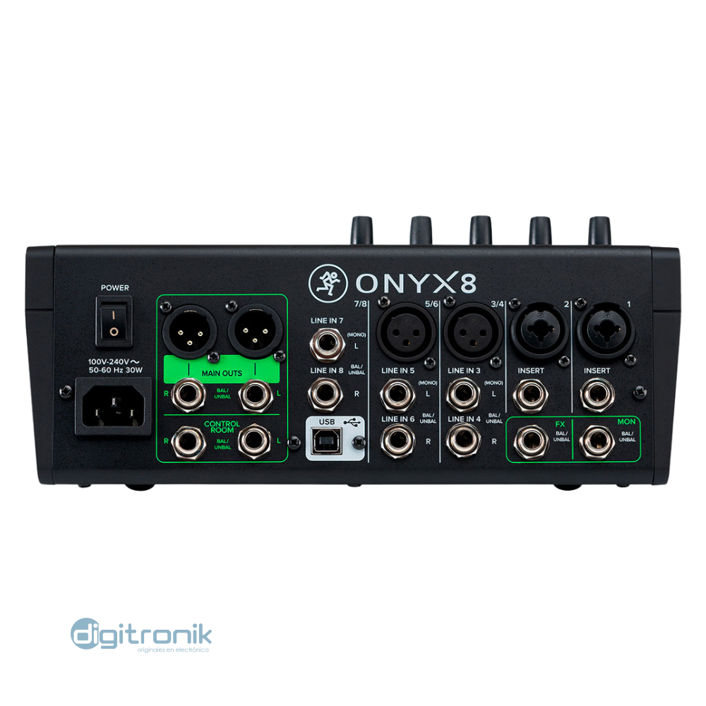 Mackie Onyx8 Mezcladora Analogica con Multi-Track USB