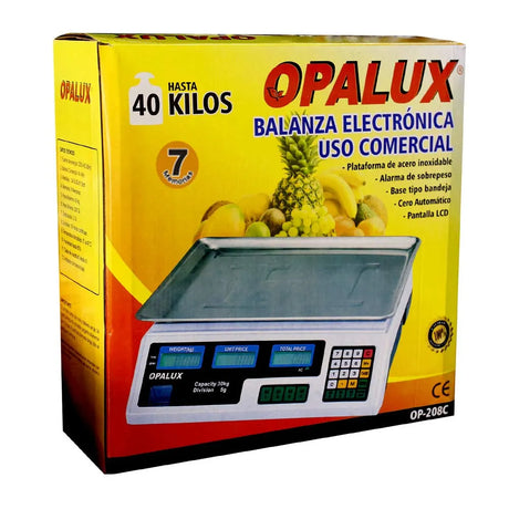 BALANZA DIGITAL DE MESA OPALUX 40 KILOS OP-208C