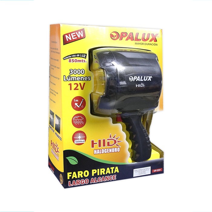 FARO PIRATA OPALUX 55W HID 3000LM LUZ BLANCA 12V 10 AM OP-2301