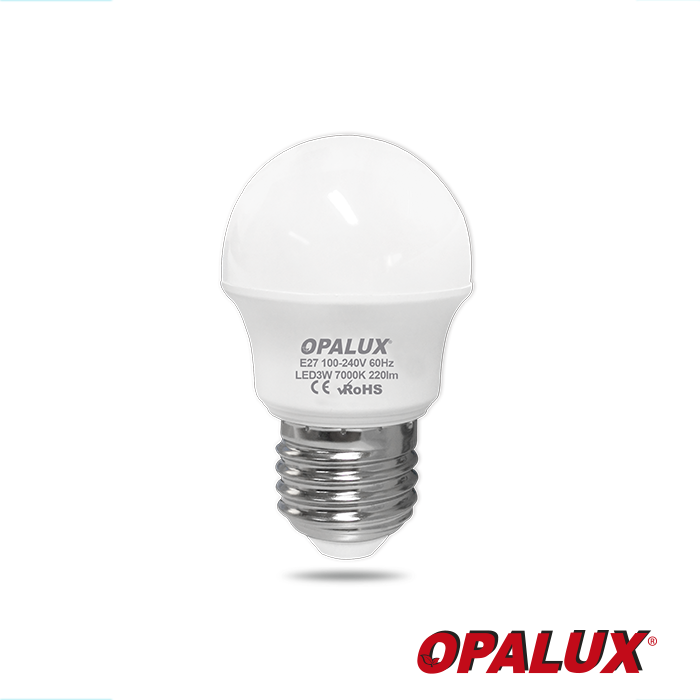 FOCO LED 3W G45 180-265V BLANCO 220LM E27 OPALUX OP-3W32C