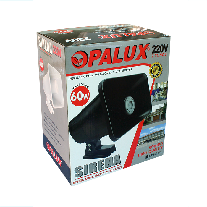 Sirena negra 2 tonos 60W OP-59S OPALUX