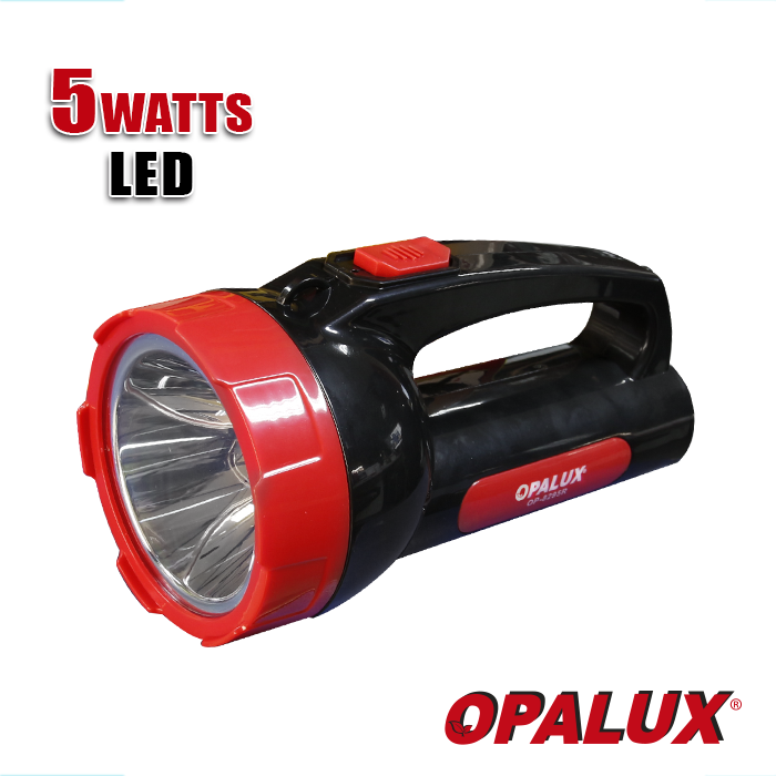 LINTERNA LED 5W ALTA- BAJA RECARGABLE 220V-240V OPALUX OP-8295R