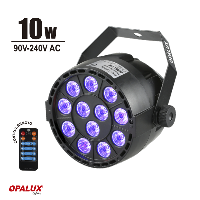 TACHO PAR LED UV 10W OPALUX OP-D4CB