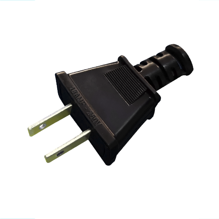 ENCHUFE ESPIGA PLANA OPALUX COLOR NEGRO 220V P517B