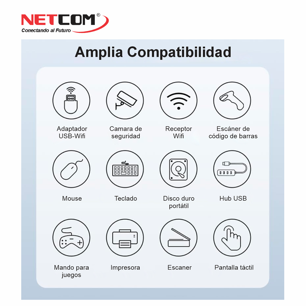 CABLE EXTENSIÓN USB 2.0 ACTIVO DE 30M NETCOM PE-UA0330