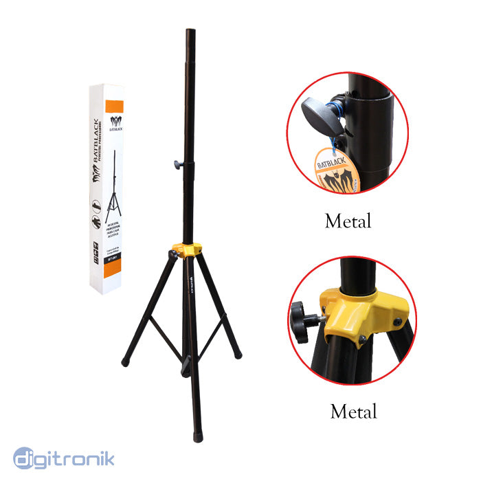 PEDESTAL PROFESIONAL BATBLACK PARA CAJA ACUSTICA 125-220CMS AMARILLO BT-261