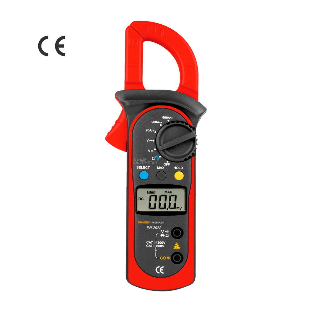 PINZA AMPERIMETRICA DIGITAL 600AMP PRASEK PREMIUM PR-202A