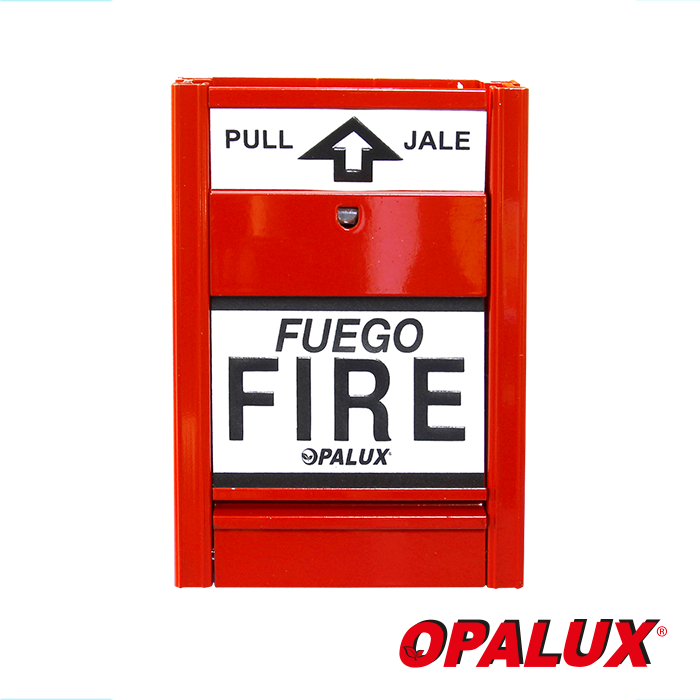 ESTACION MANUAL OPALUX DE ALARMA CONTRA INCENDIO PUL-2A