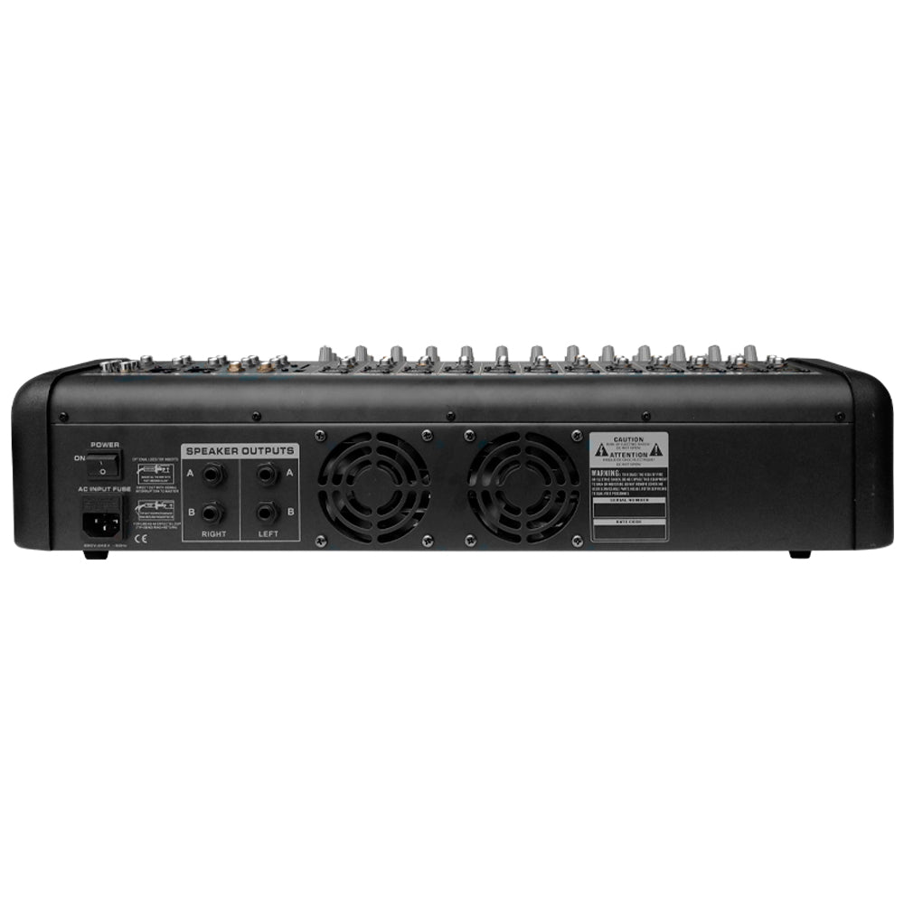 CONSOLA DE 12CANALES 2X350W CON USB Y BT POTTENZA PZ-MP120