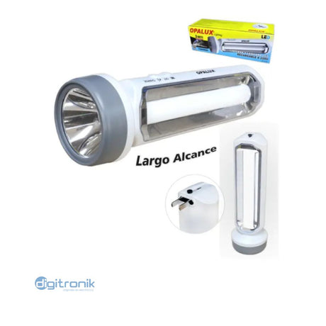 LINTERNA Y LAMPARA LED RECARGABLE 220V 3W OPALUX OP-4353