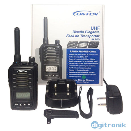 RADIO PORTATIL LINTON LH-200 WALKIE TALKIE UHF