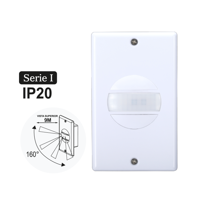 SENSOR DE MOVIMIENTO T/PLACA- P/PARED OPALUX 120° 9MTS ST-03G