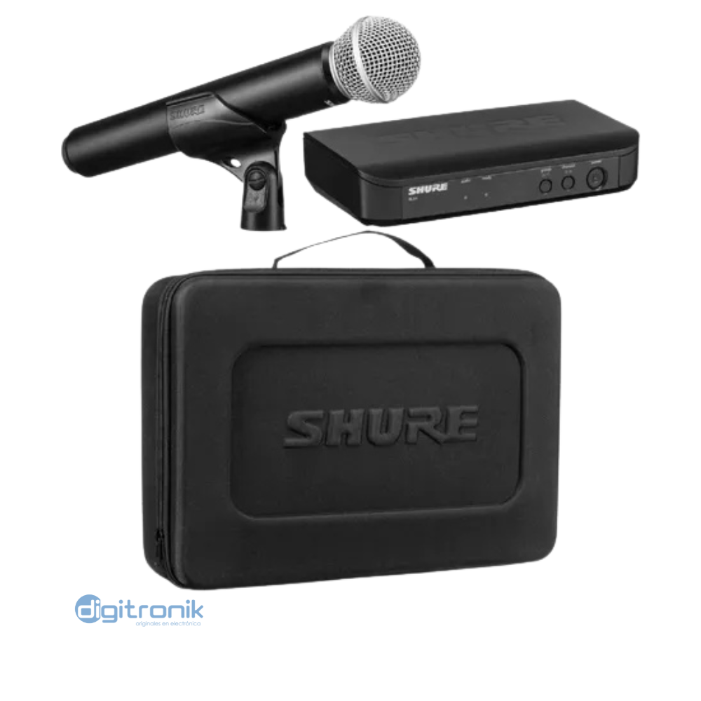 MICROFONO INALAMBRICO MANUAL PASTILLA SM58 SHURE BLX24US/SM58