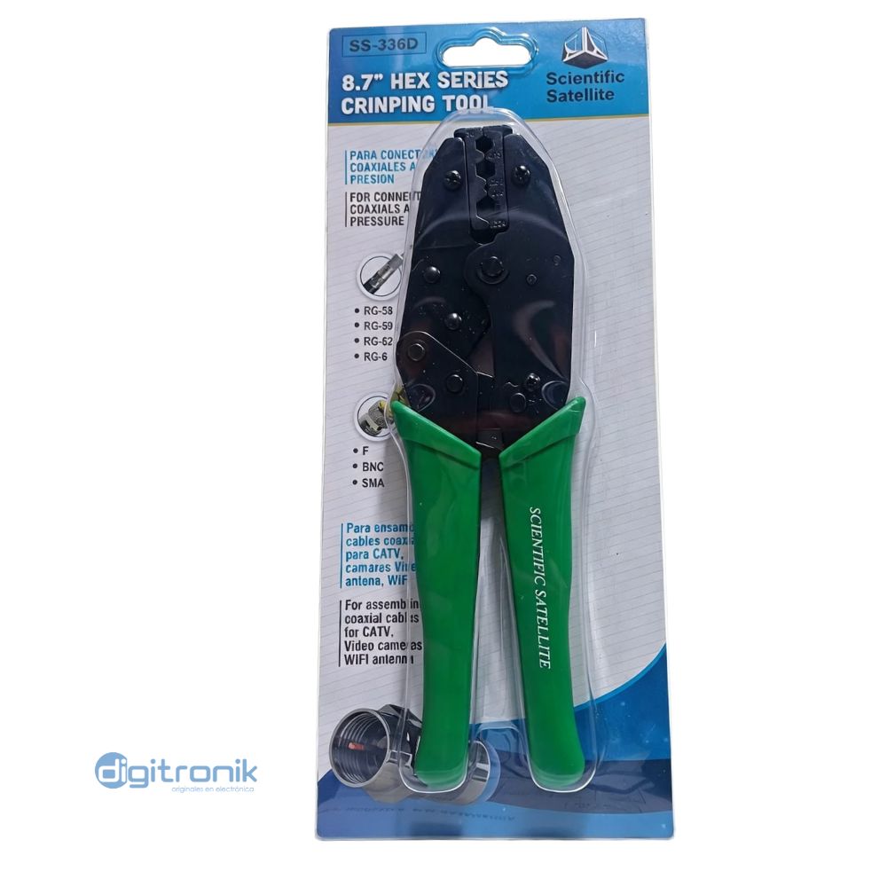 ALICATE CRIMPING PARA RG-58,59,62,6 SCIENTIFIC S. SS-336D