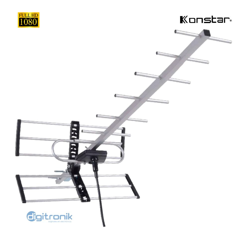 ANTENA DIGITAL PARA EXTERIOR FULL HD 1080 KONSTAR UHF KT-270A
