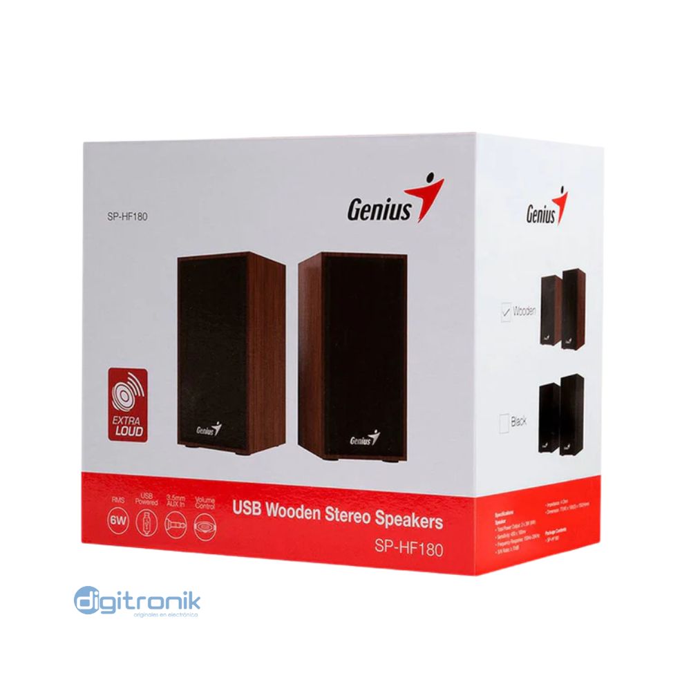 PARLANTE 6W WOOD GENIUS SP-HF180