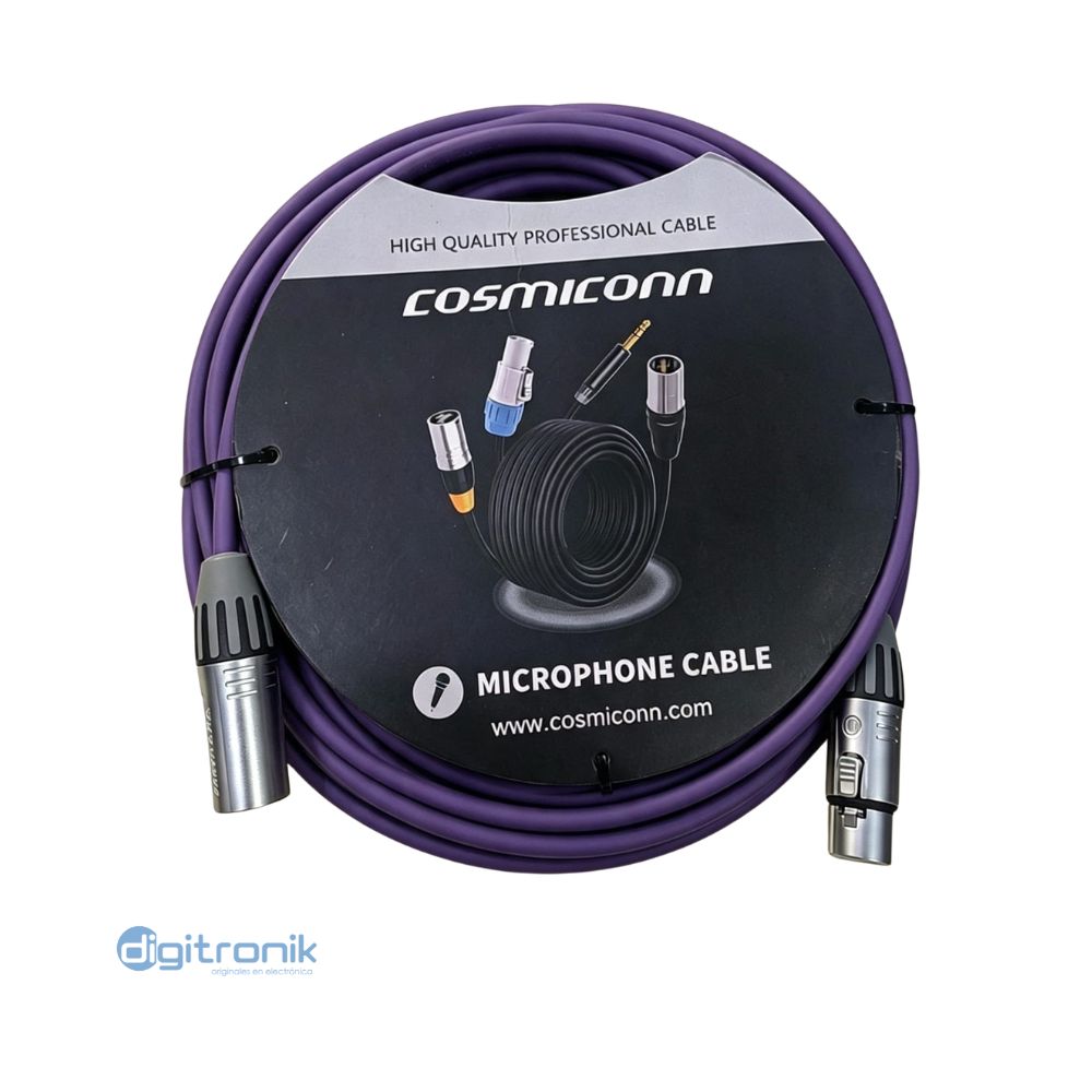 CMCD220PB-MF3-MM3-6-011 CABLE XLR, M-H 6M LILA COSMICONN